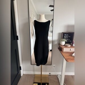 Grayse | Black Midi Dress with Zipper Detail | Sz S